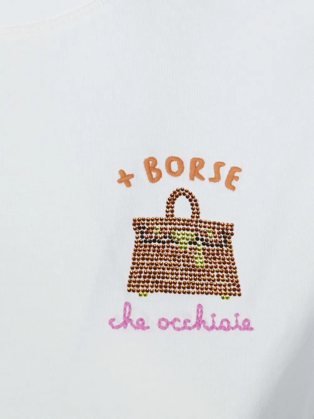 MC2 Saint Barth crystal-embellished cotton T-shirt Wit