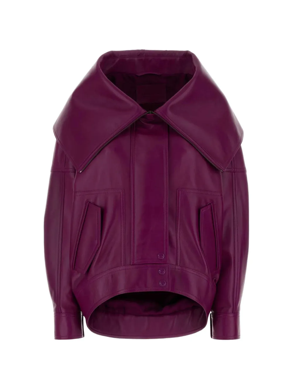 Balenciaga oversized leather jacket Paars