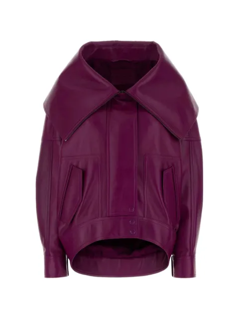 Balenciaga oversized leather jacket