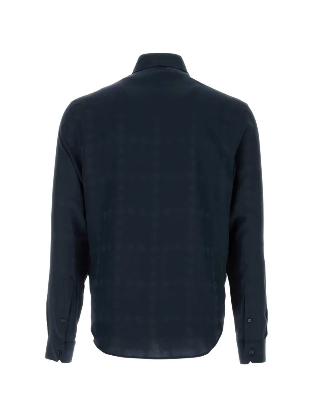 Versace jacquard silk crêpe satin silk shirt Blauw