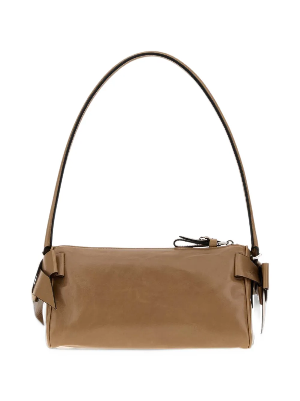 Miu bow-detail leather shoulder bag Beige