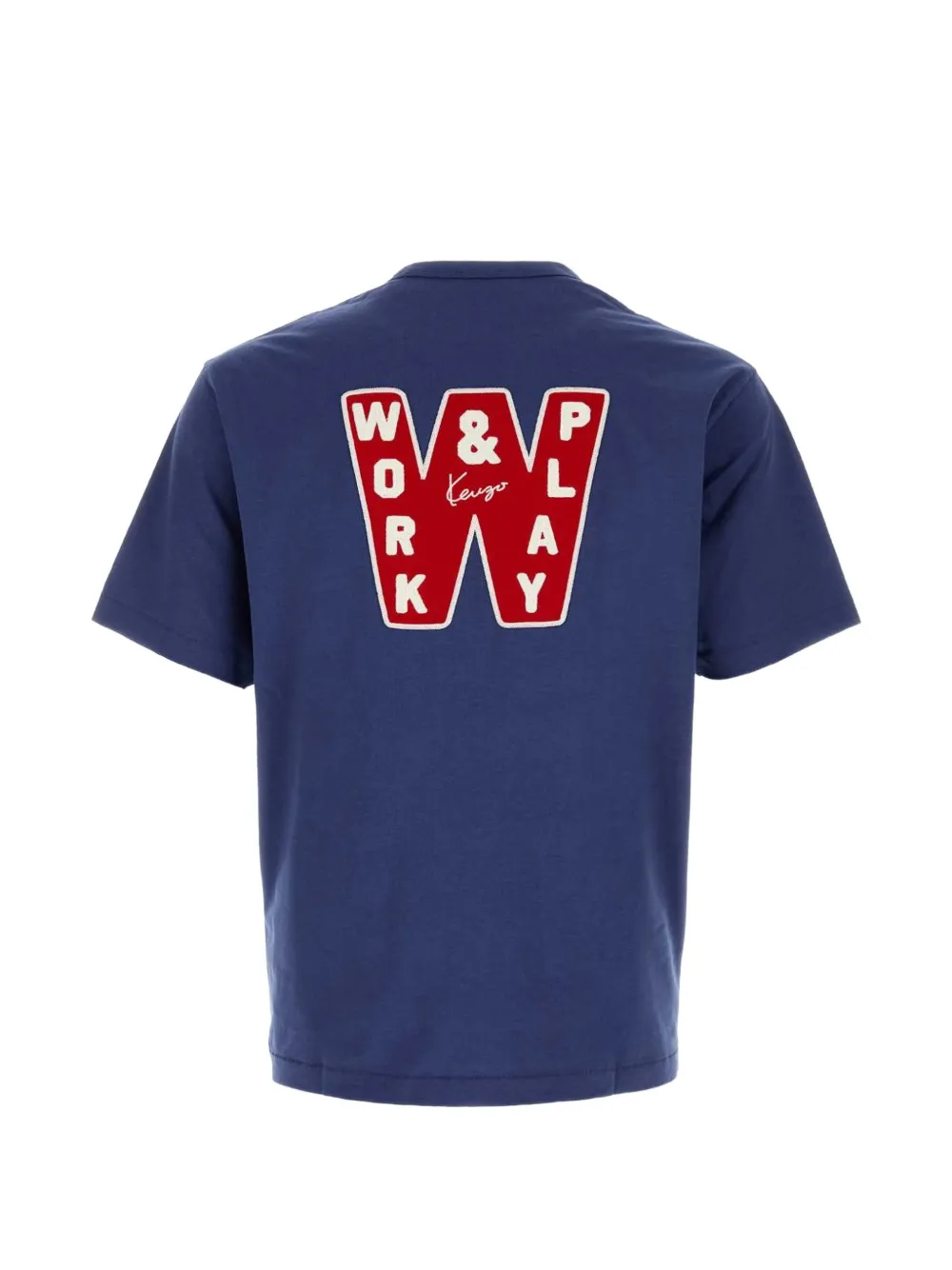 Kenzo Work and Play logo-patch T-shirt Blauw