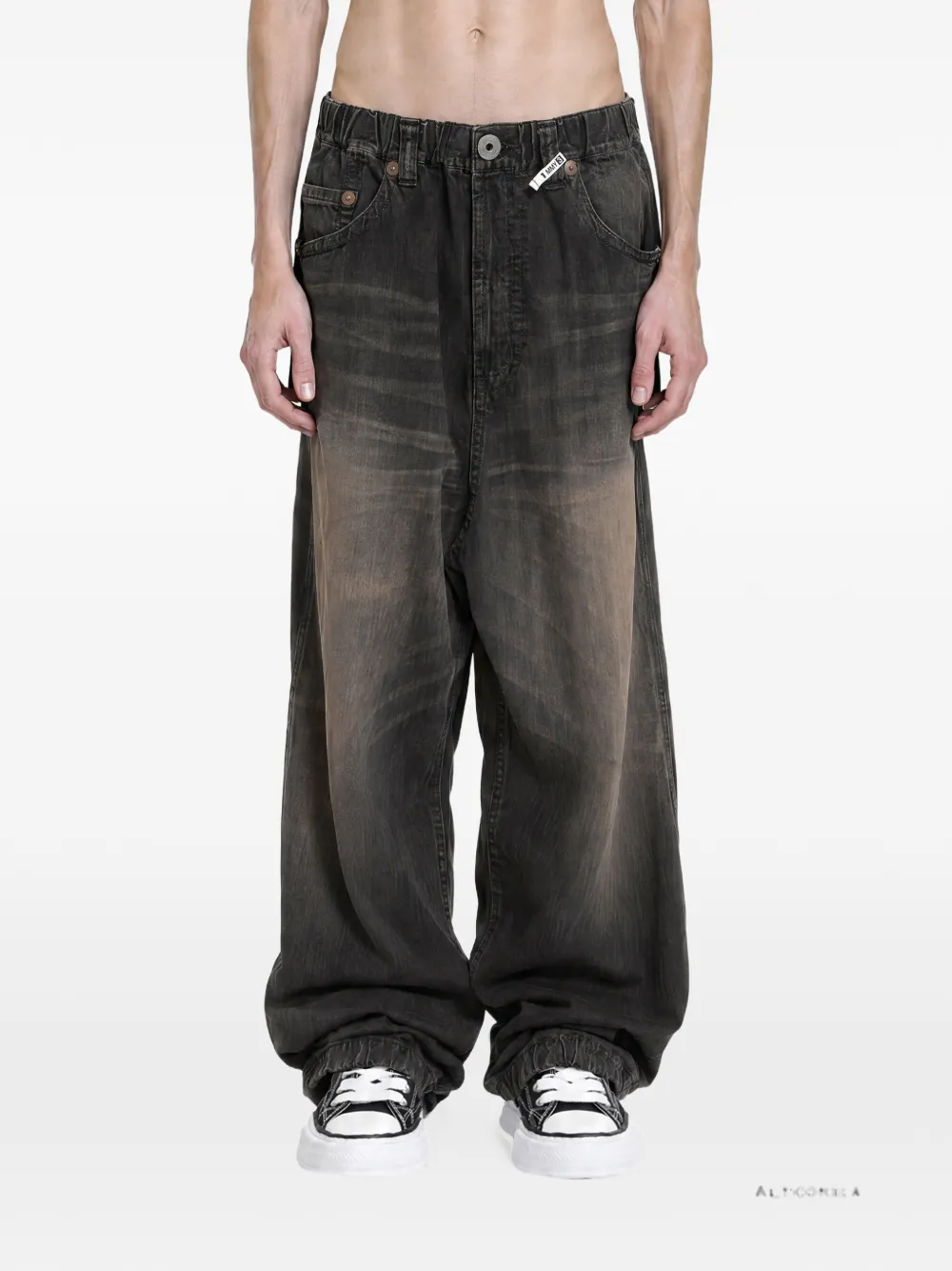 Maison MIHARA YASUHIRO light-oz denim wide jeans - Nero