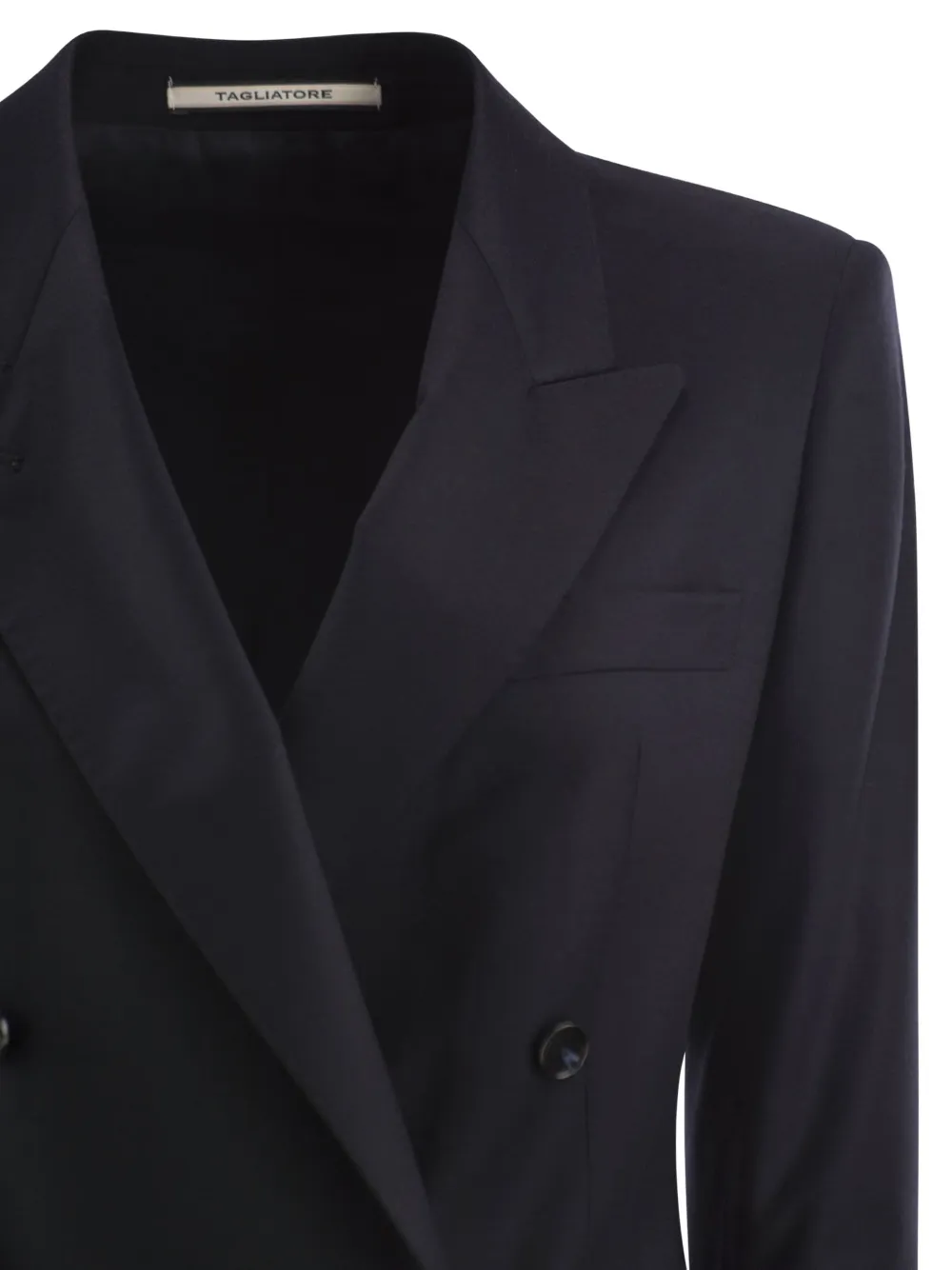 Tagliatore double-breasted peak-lapel blazer Blauw