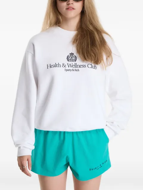 Sporty & Rich H&W-crest embroidered sweater