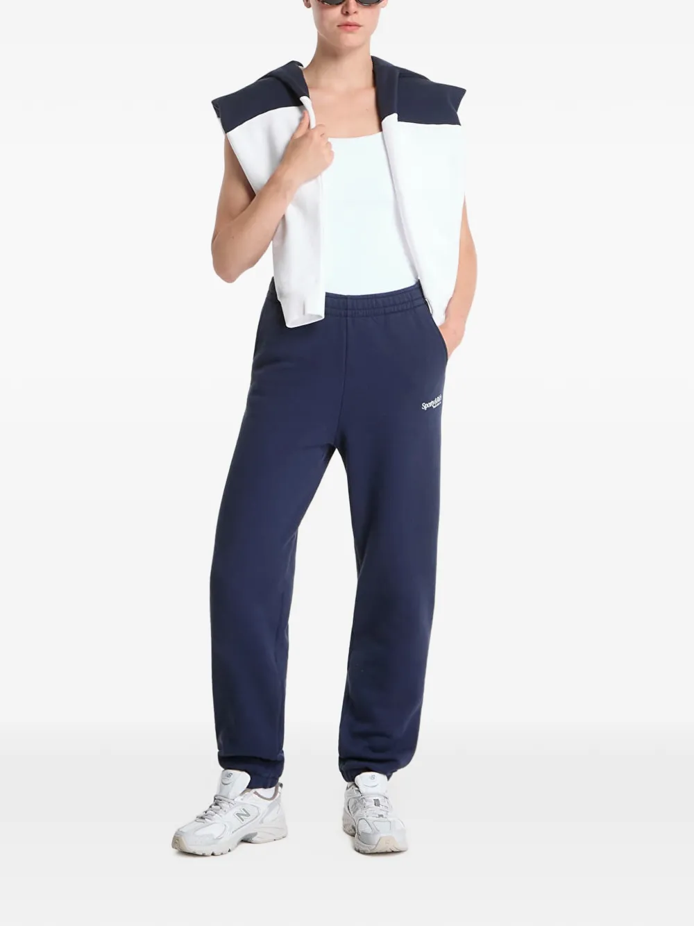 Sporty & Rich logo-print track pants Blauw