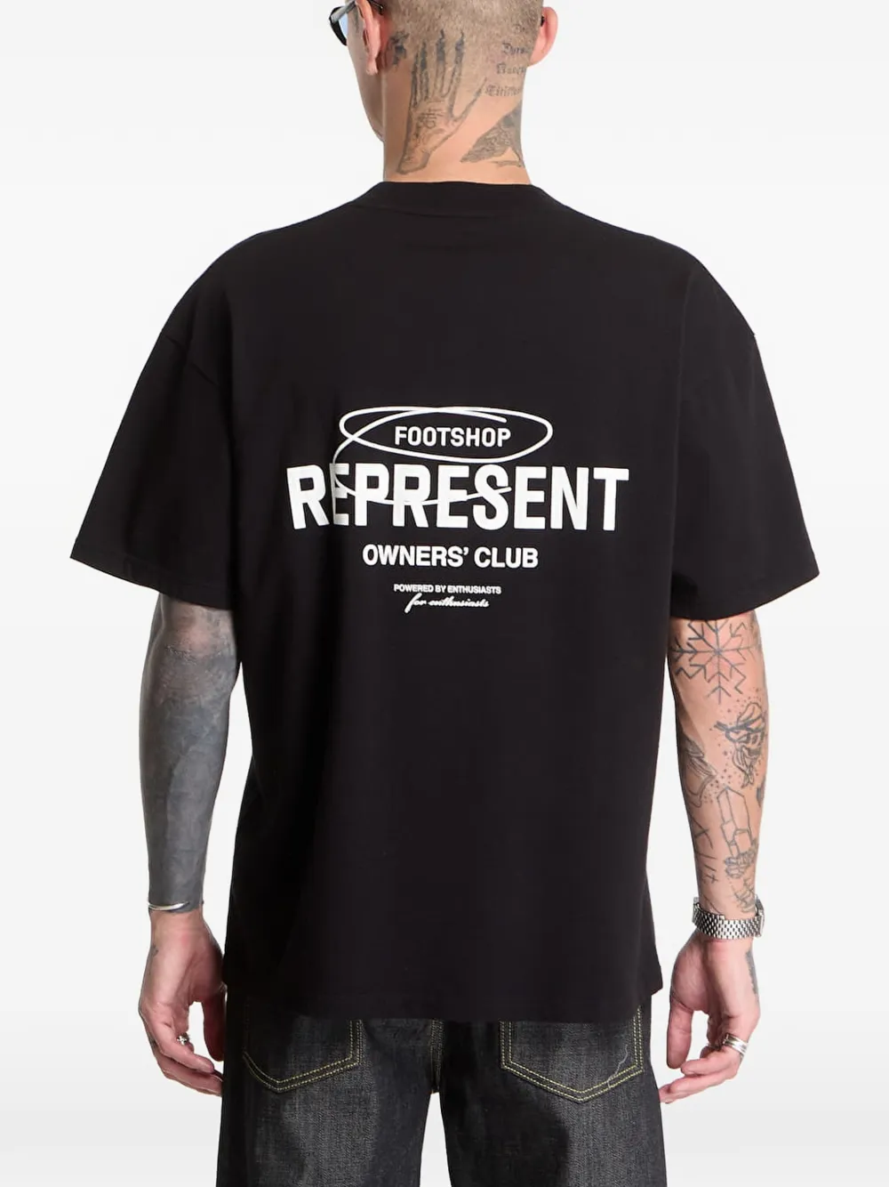 Represent Owners Club logo-print T-shirt Zwart