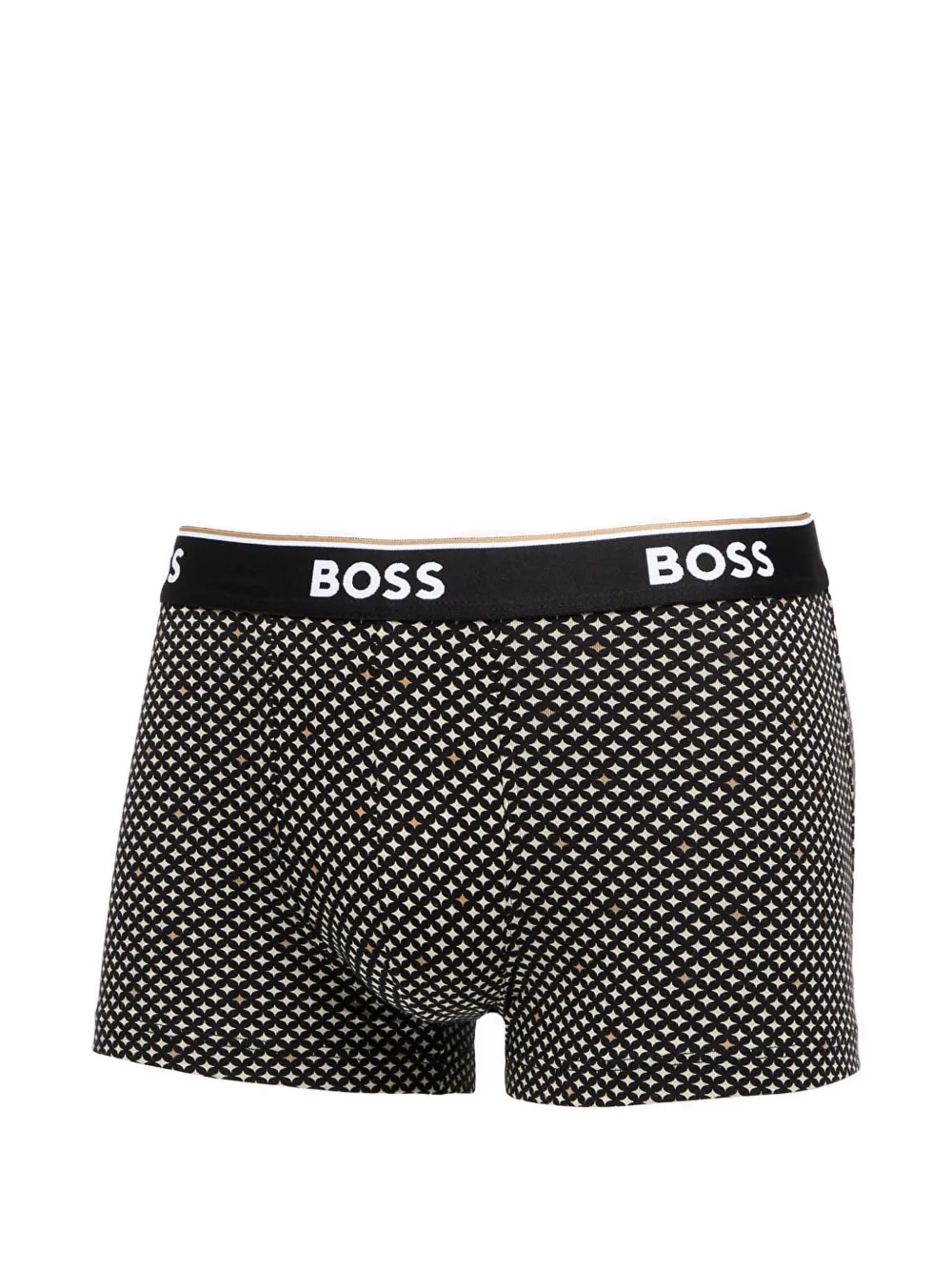 HUGO three-pack of logo-detail trunks in stretch cotton Zwart