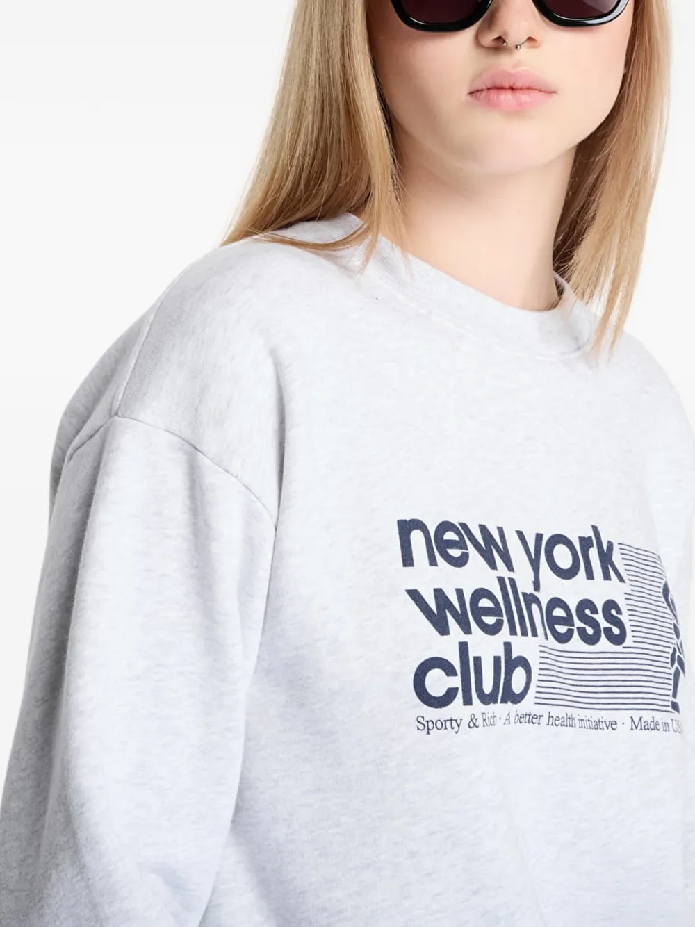 Sporty & Rich Wellness Club sweatshirt Grijs