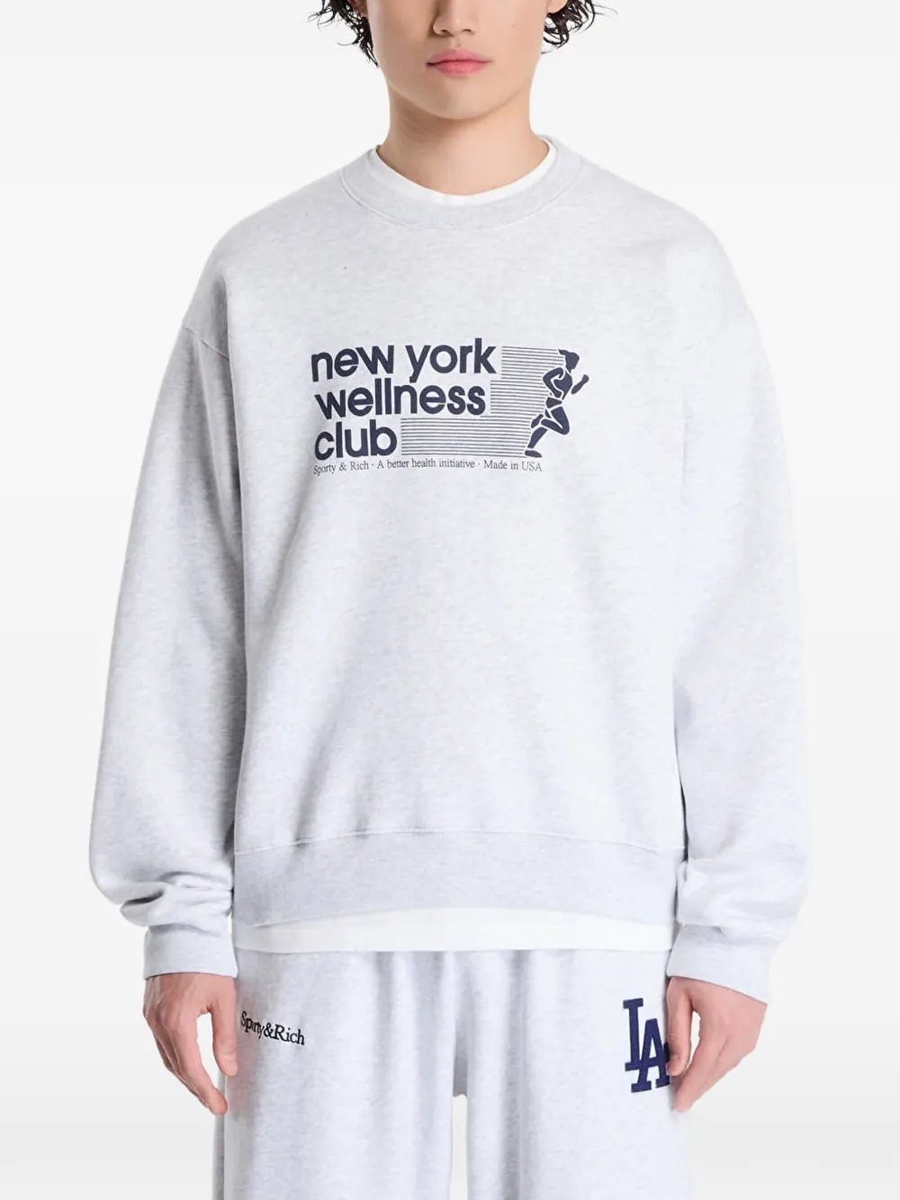 Sporty & Rich Wellness Club sweatshirt Grijs