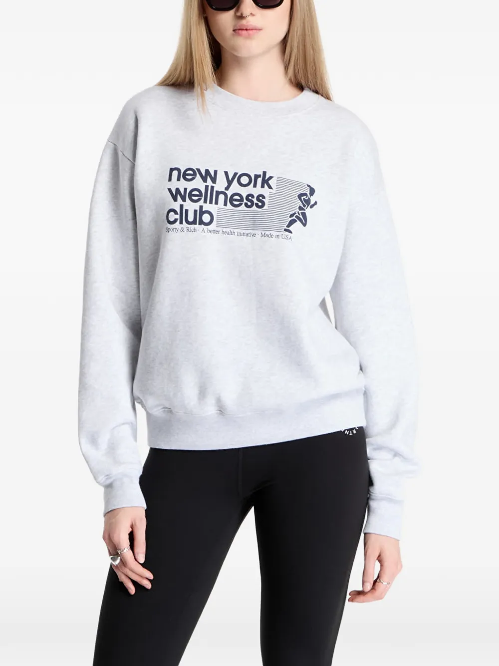 Sporty & Rich Wellness Club sweatshirt Grijs