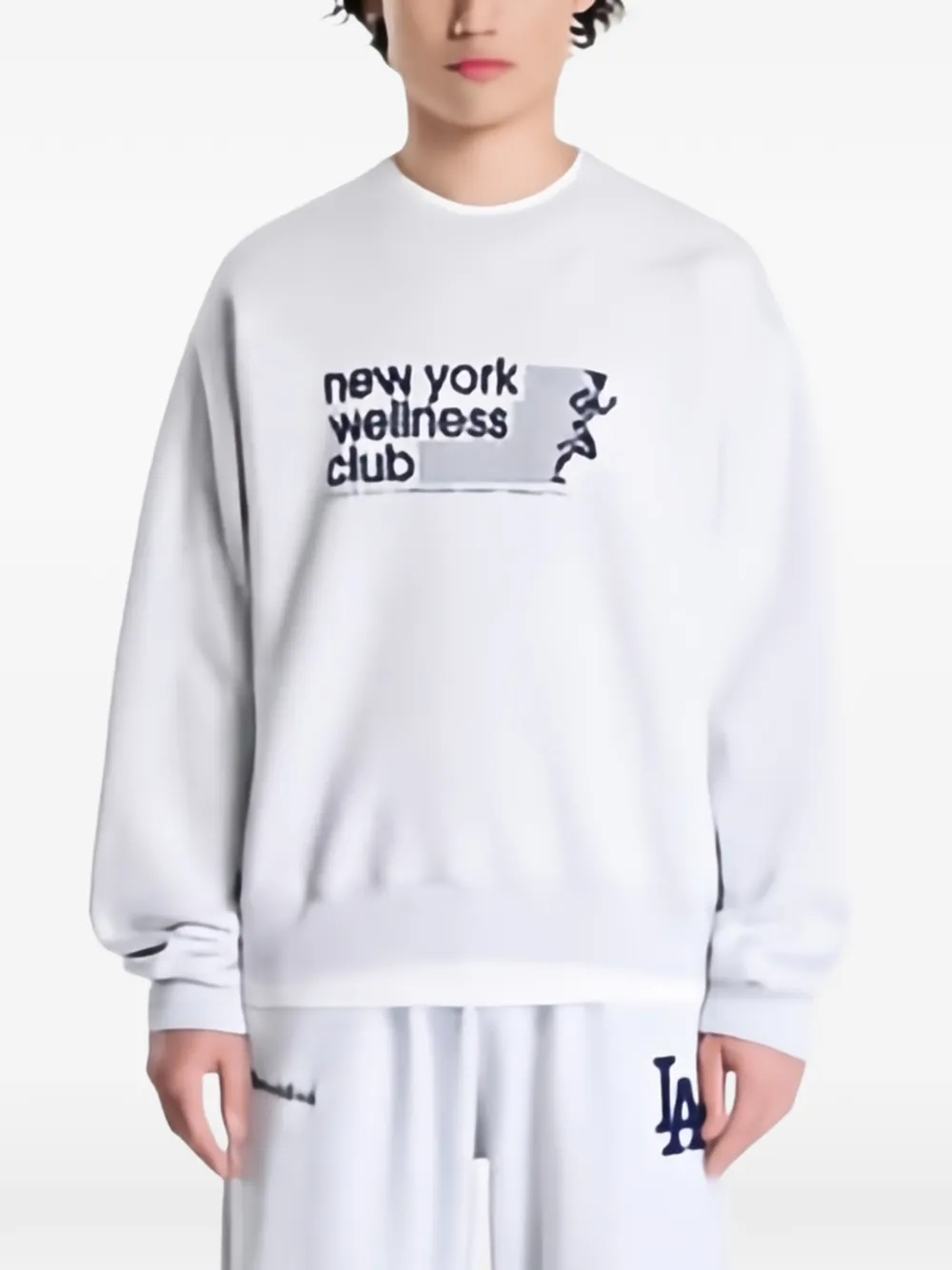 Sporty & Rich USA Wellness Club sweatshirt Grijs