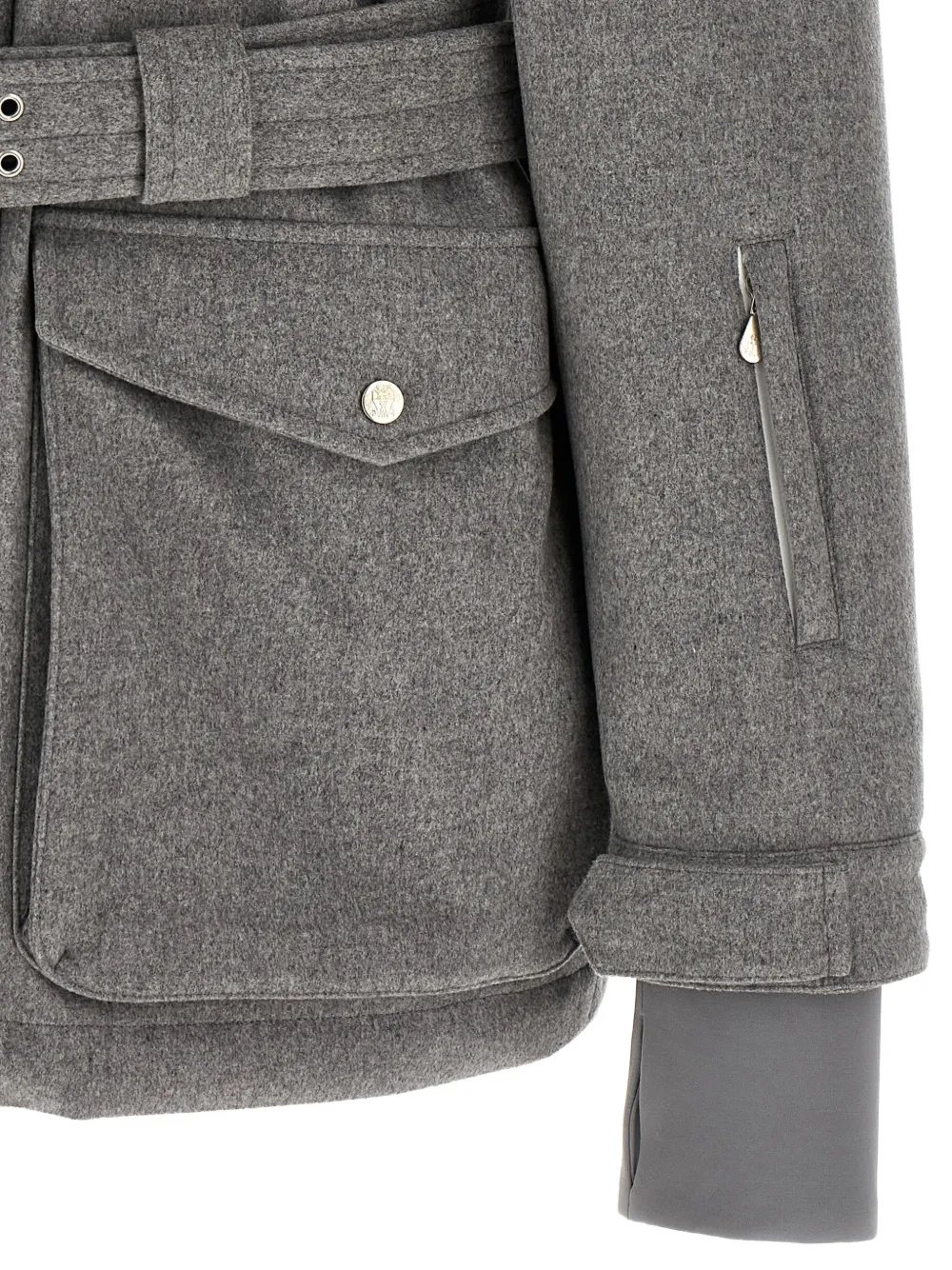 Brunello Cucinelli Mountain belted wool coat Grijs