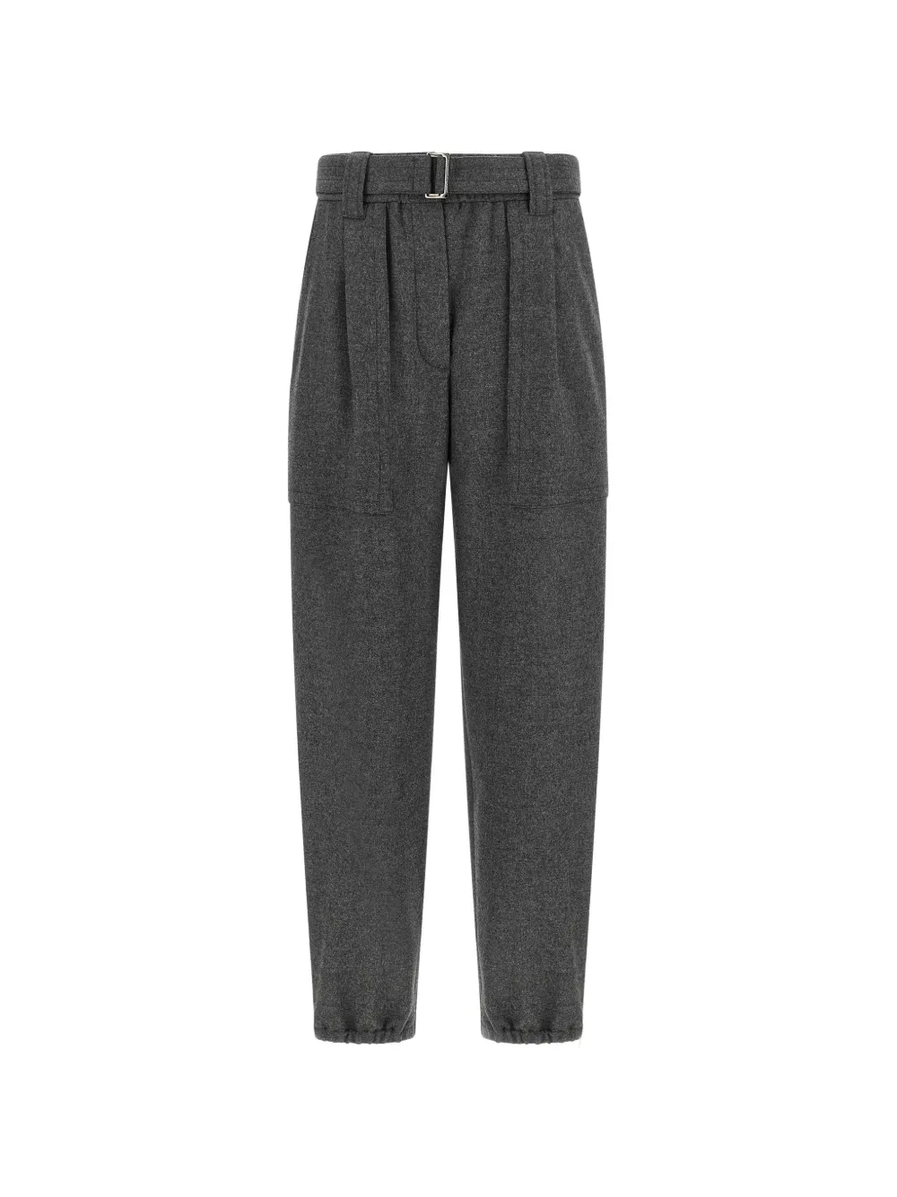 Brunello Cucinelli flannel loose cargo trousers Grijs