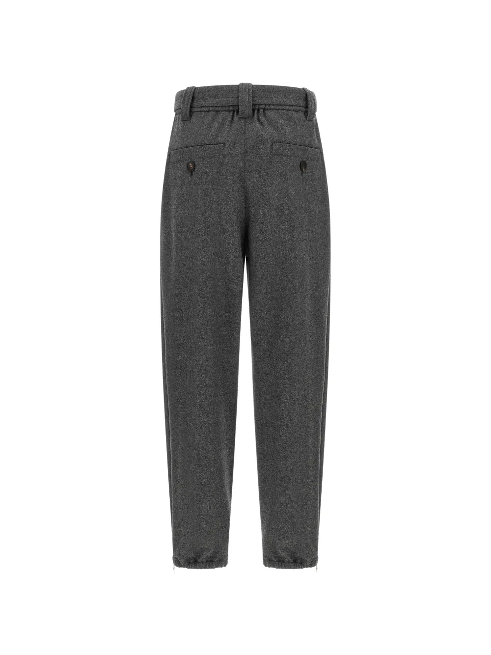 Brunello Cucinelli flannel loose cargo trousers Grijs