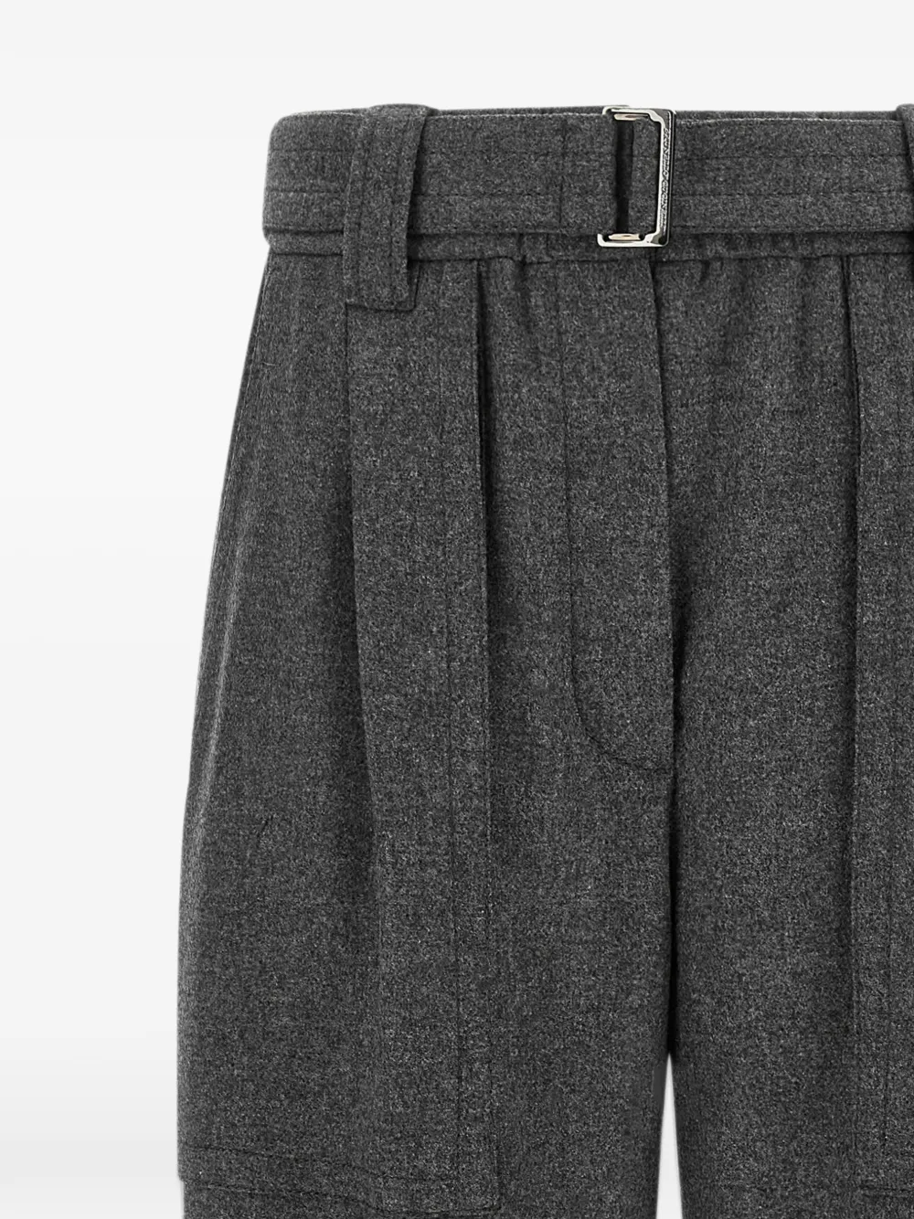 Brunello Cucinelli flannel loose cargo trousers Grijs