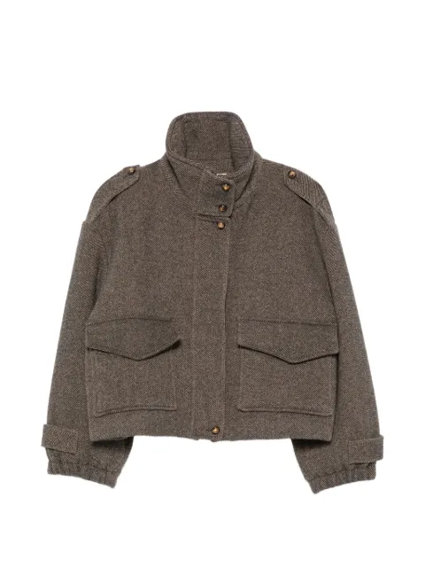Sessùn Mean Streets herringbone-pattern high-neck jacket