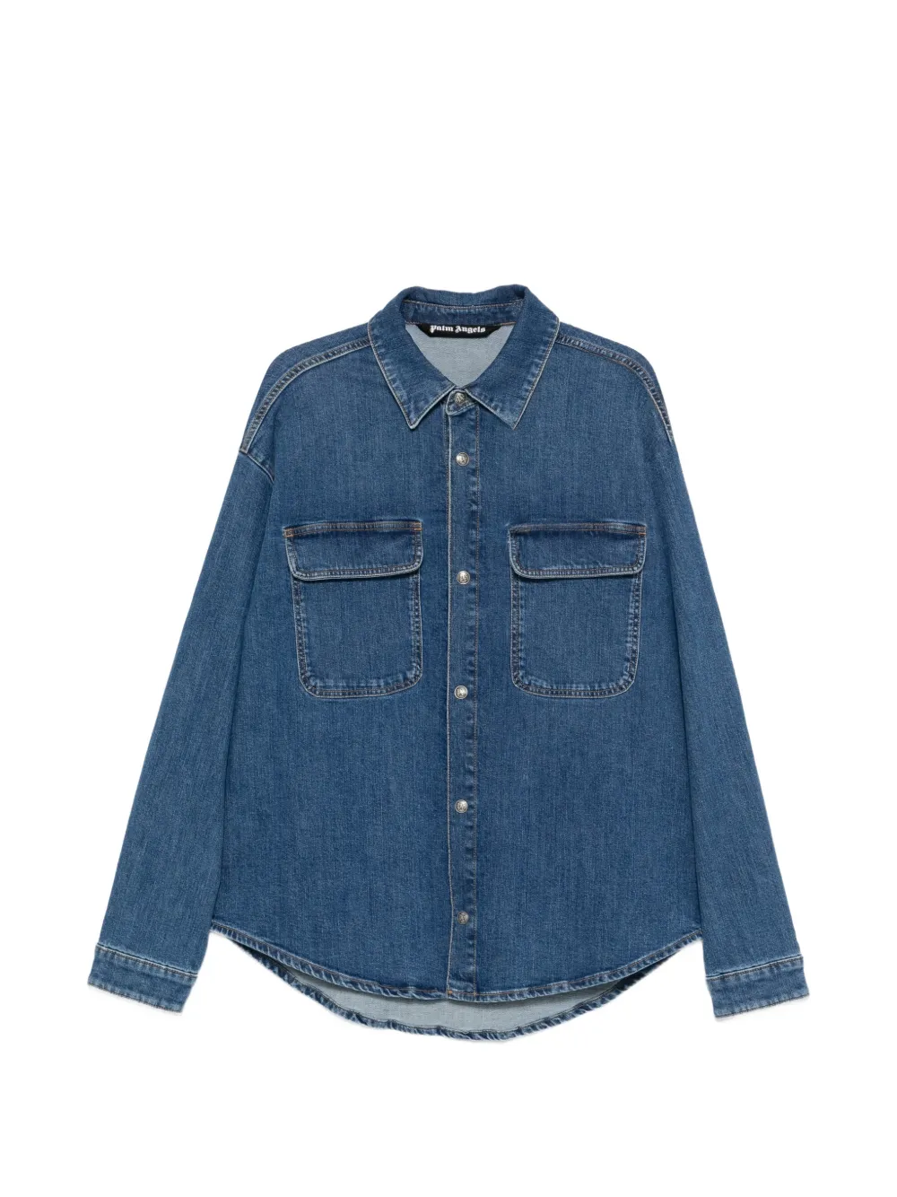 Palm Angels long-sleeve denim shirt - Blue