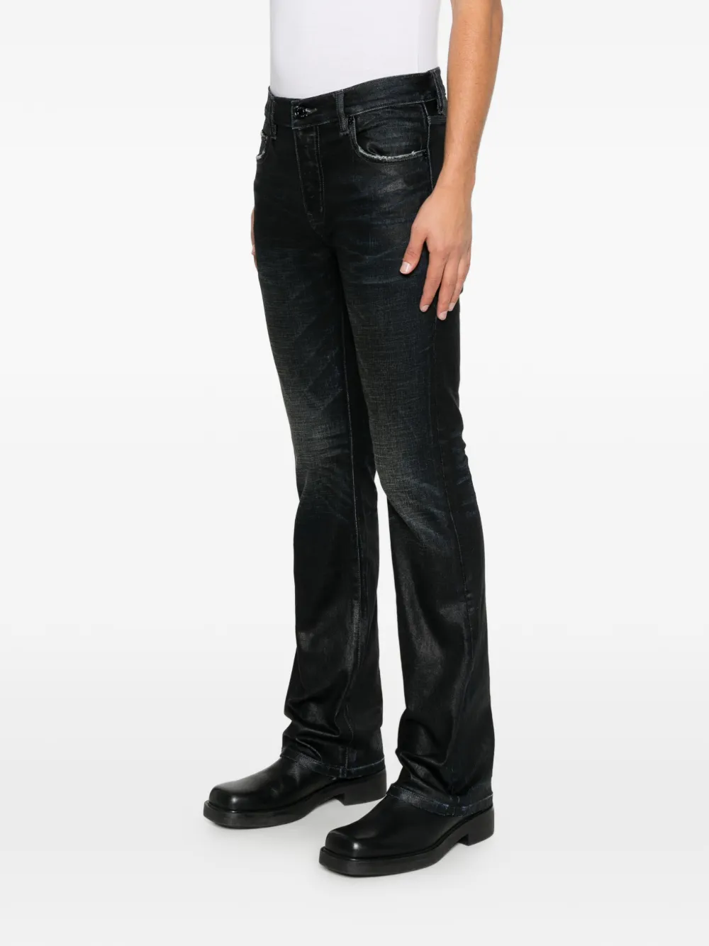 Purple Brand pleated straight-leg jeans Blauw