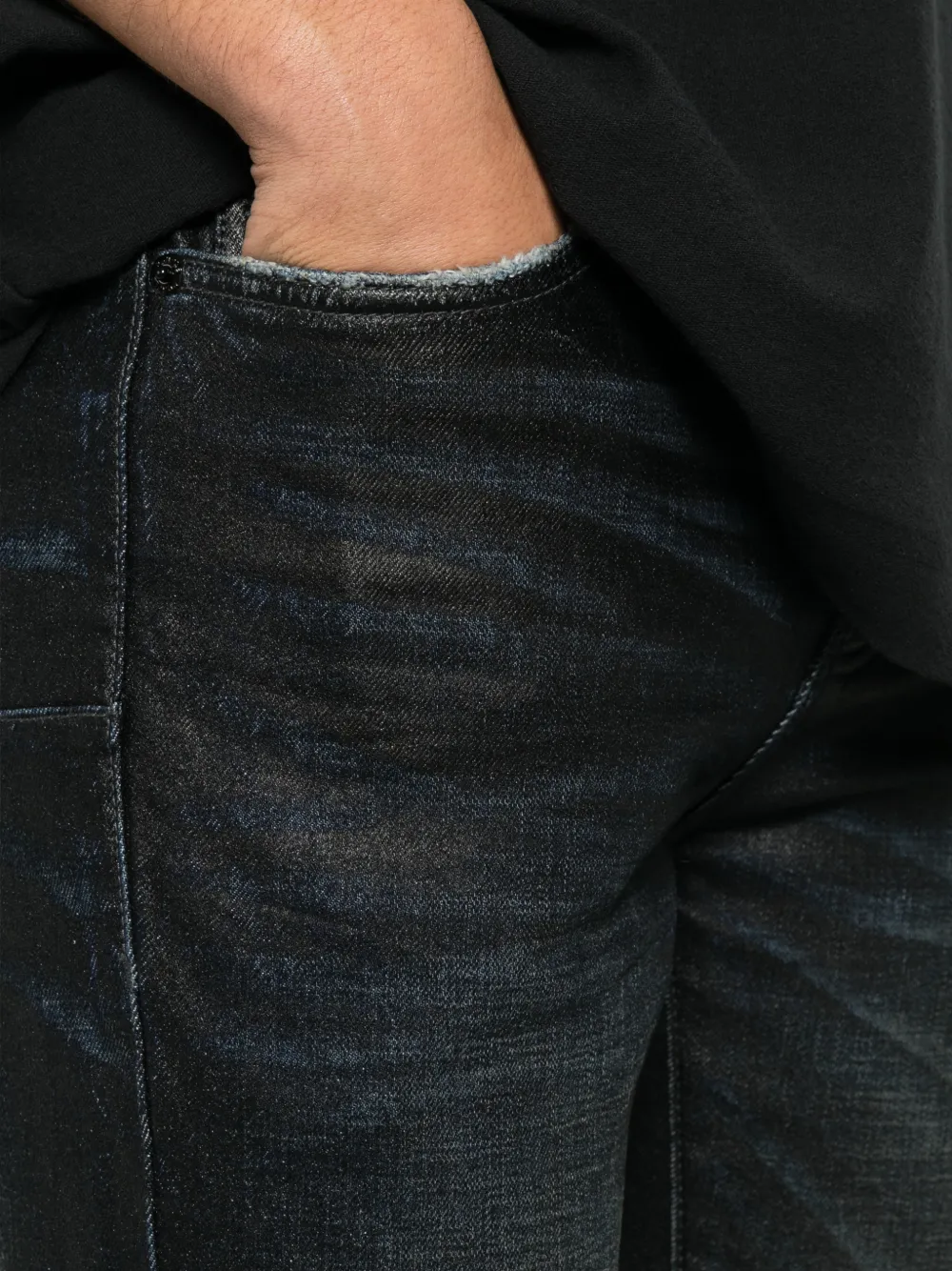 Purple Brand pleated straight-leg jeans Blauw