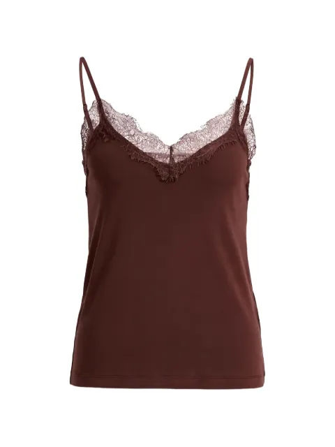 YAYA lace-trim jersey singlet