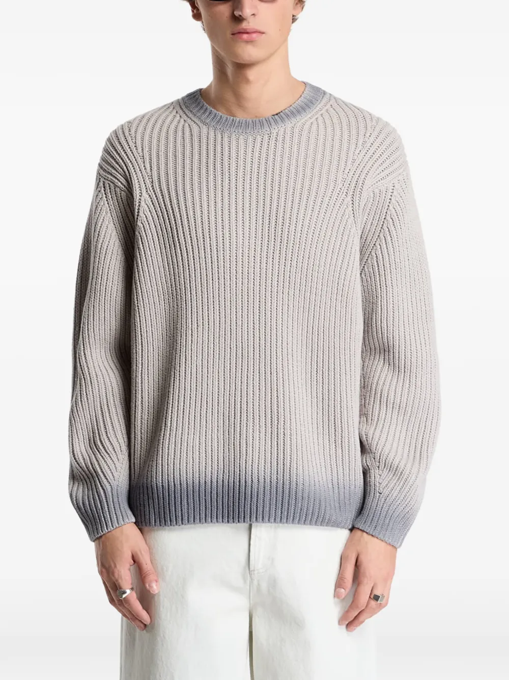 Obey Ian faded-wash sweater Grijs