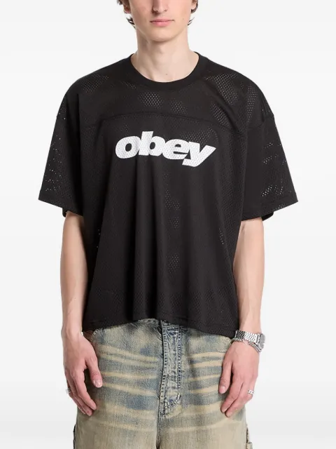 Obey logo-print mesh T-shirt