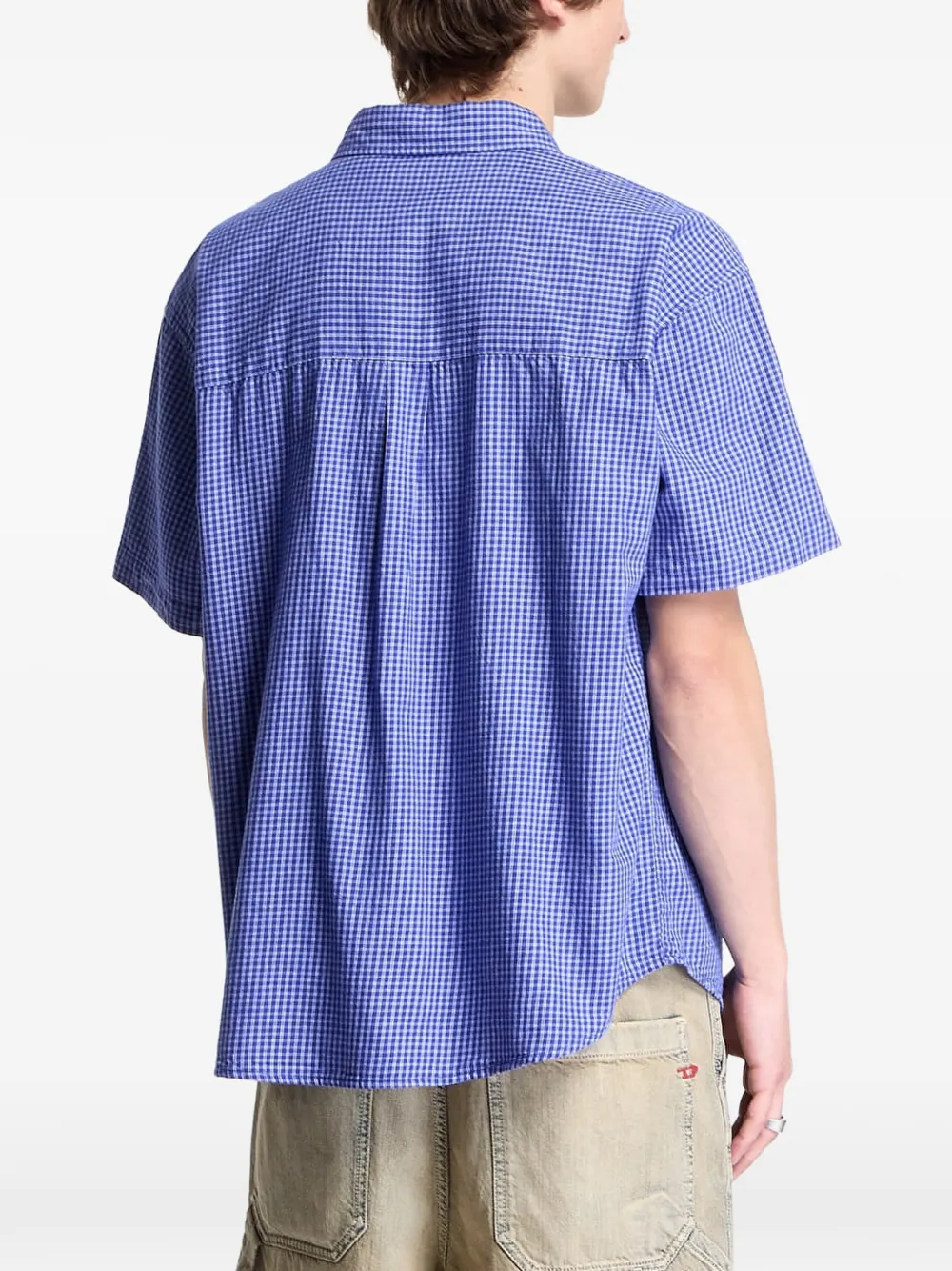 Obey Bigwig Frank gingham-check shirt Blauw