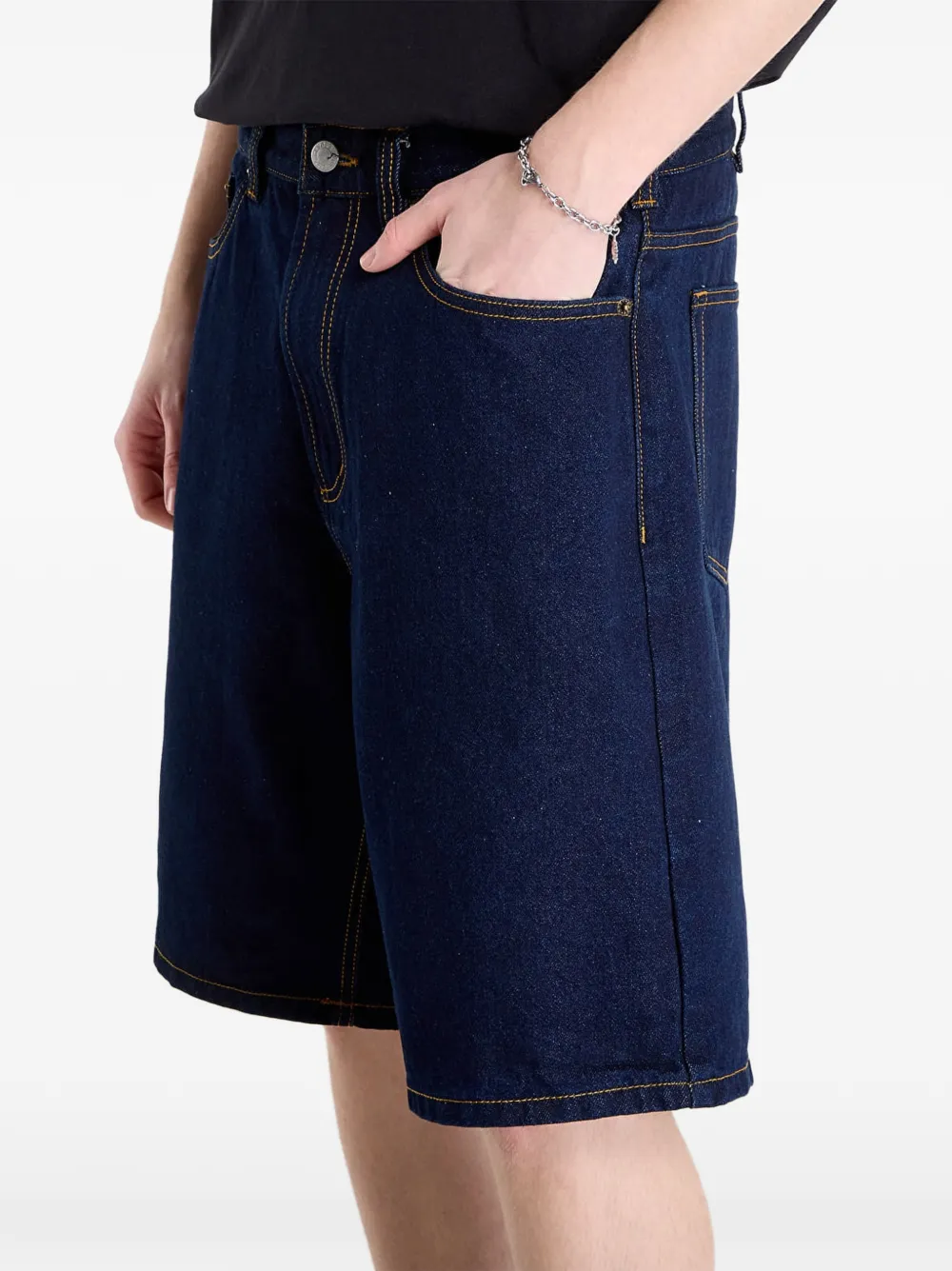 Obey Bigwig baggy shorts Blauw