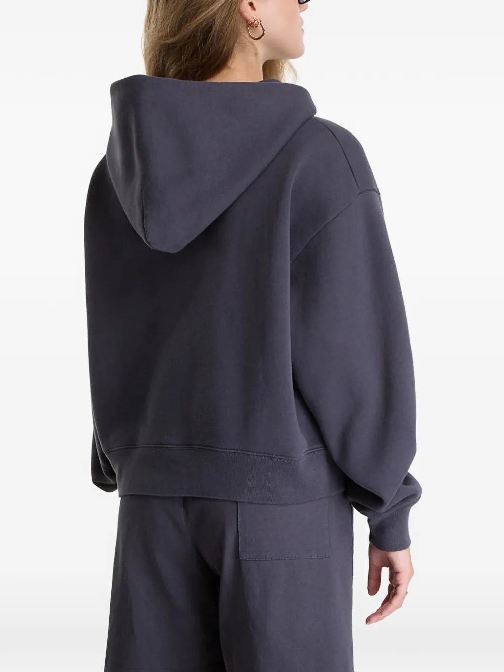 Sporty & Rich Varsity Crest zip-up hoodie Grijs