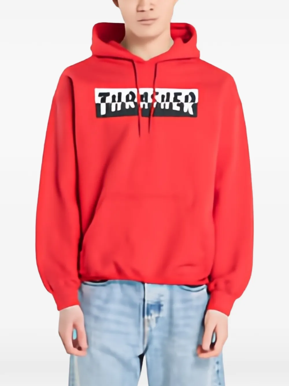 Thrasher Mixtape logo-print hoodie - Rosso