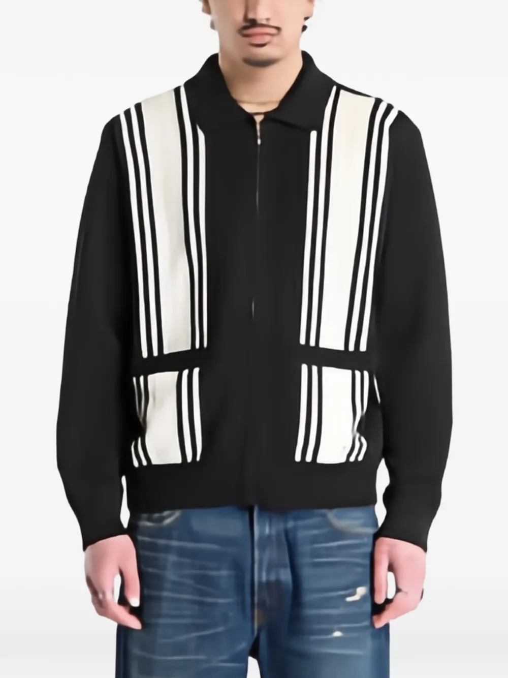 Obey Matt zip-up cardiagn - Nero