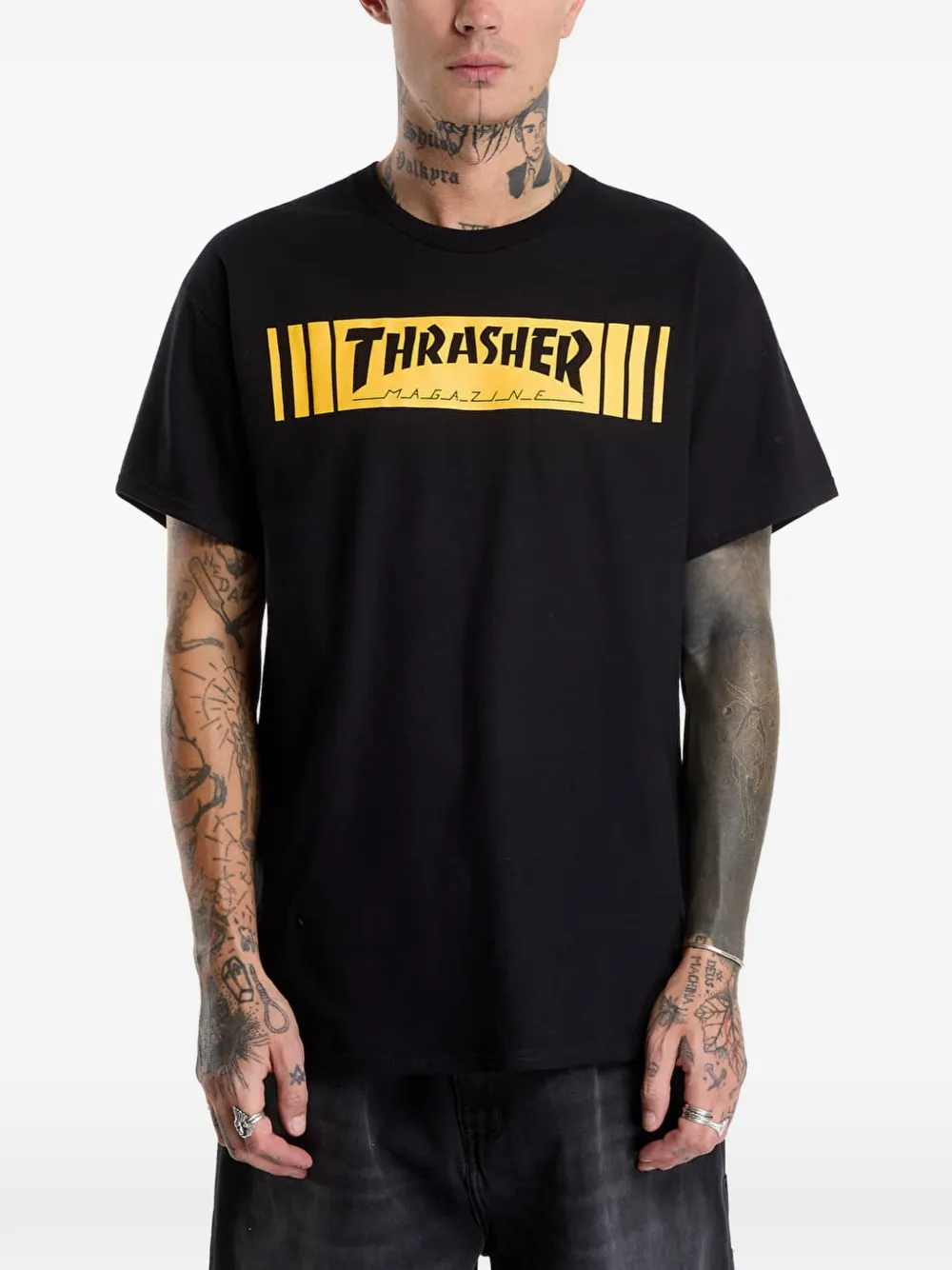 Thrasher Bar logo-print T-shirt - Noir
