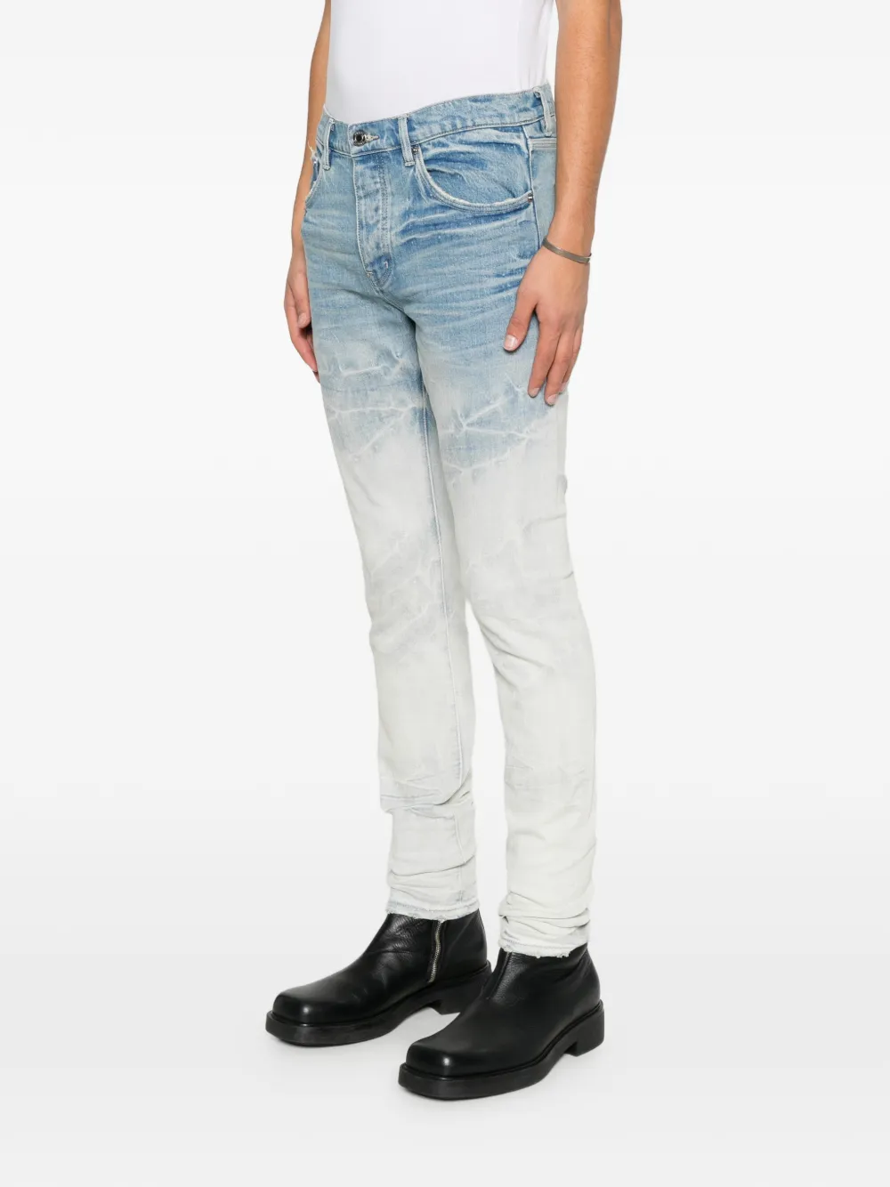 Purple Brand faded distressed jeans Blauw