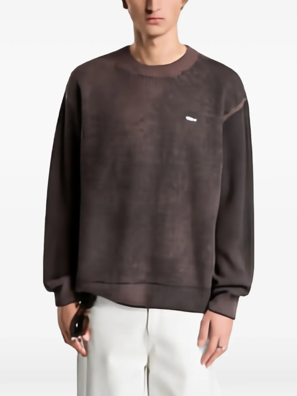 Obey spray-effect ribbed-knit sweater - Viola