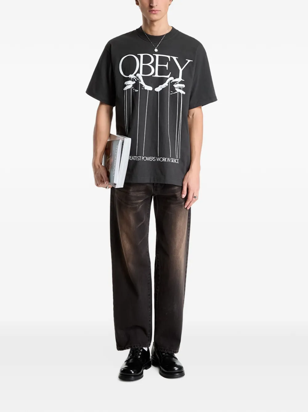 Obey studded Boxcar jeans - Nero