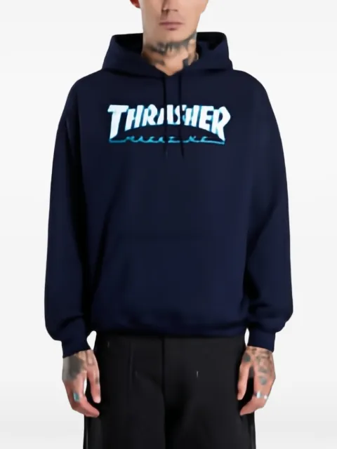 Thrasher Outlined logo-print hoodie