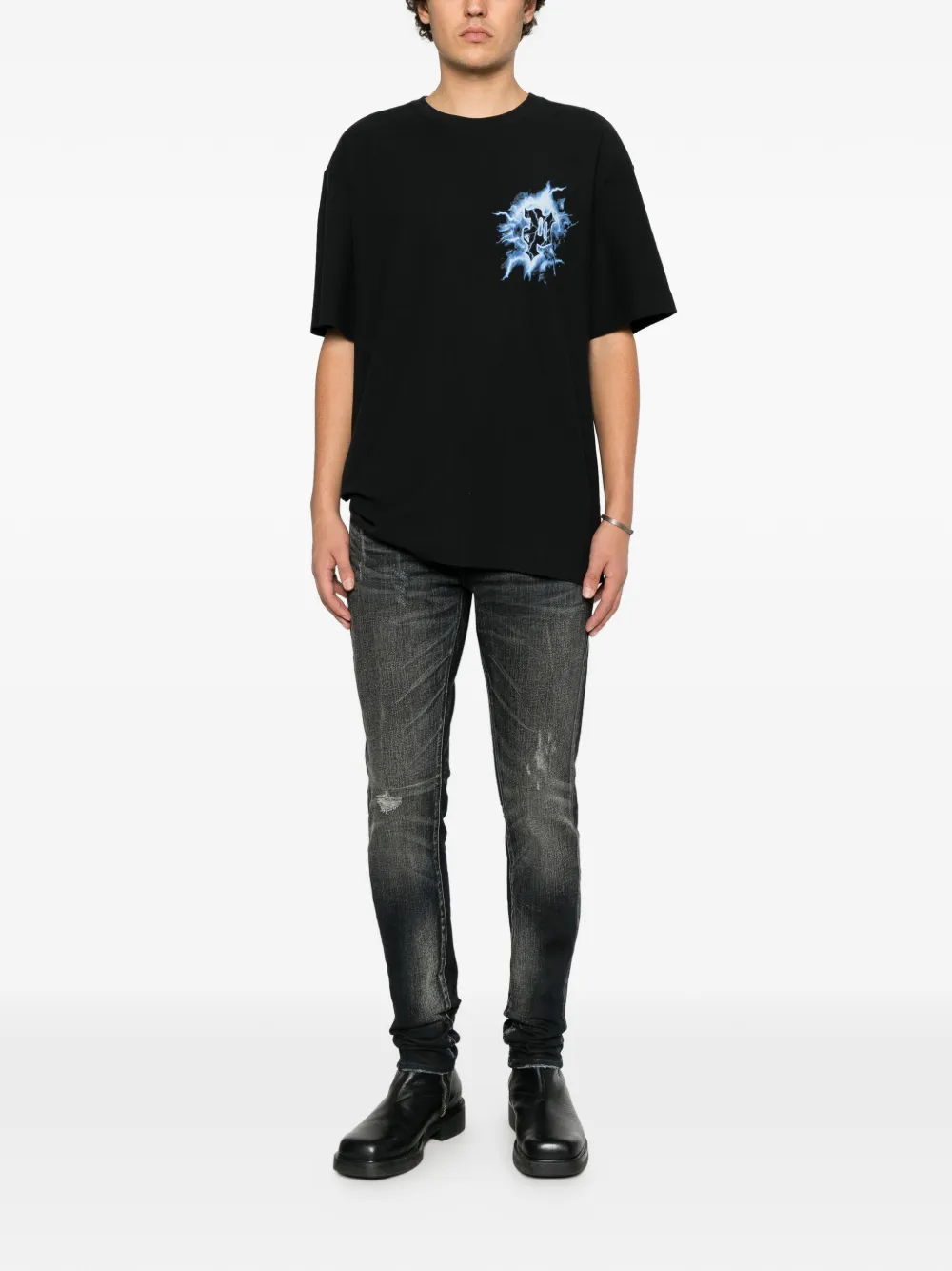 Purple Brand washed-effect jeans Zwart