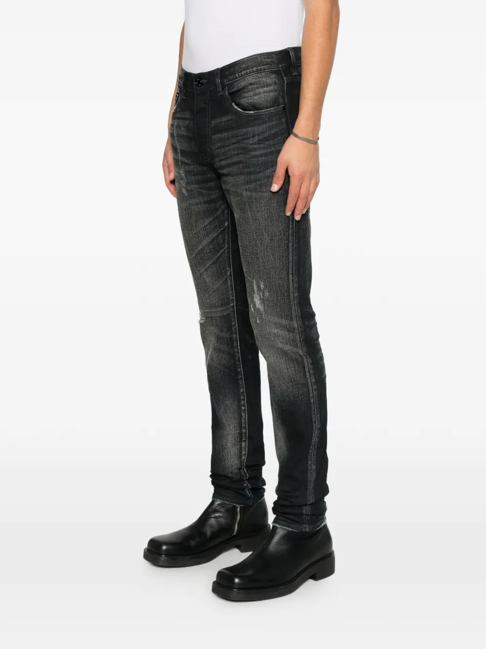 Purple Brand washed-effect jeans Zwart