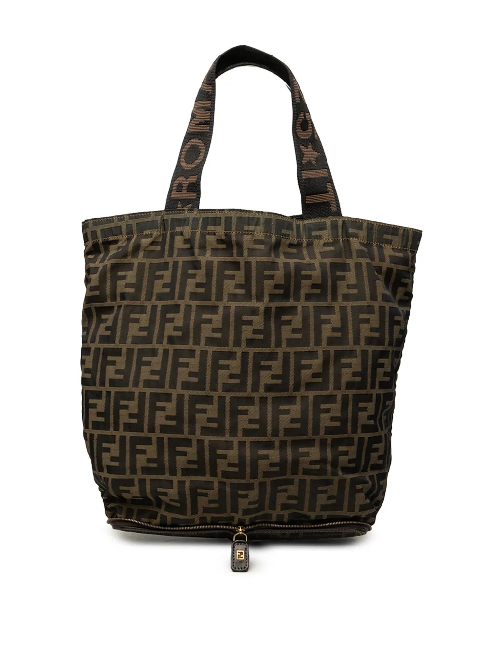 Fendi Pre-Owned 20th Century Zucca Canvas and Nylon Foldable tote bag - Brown