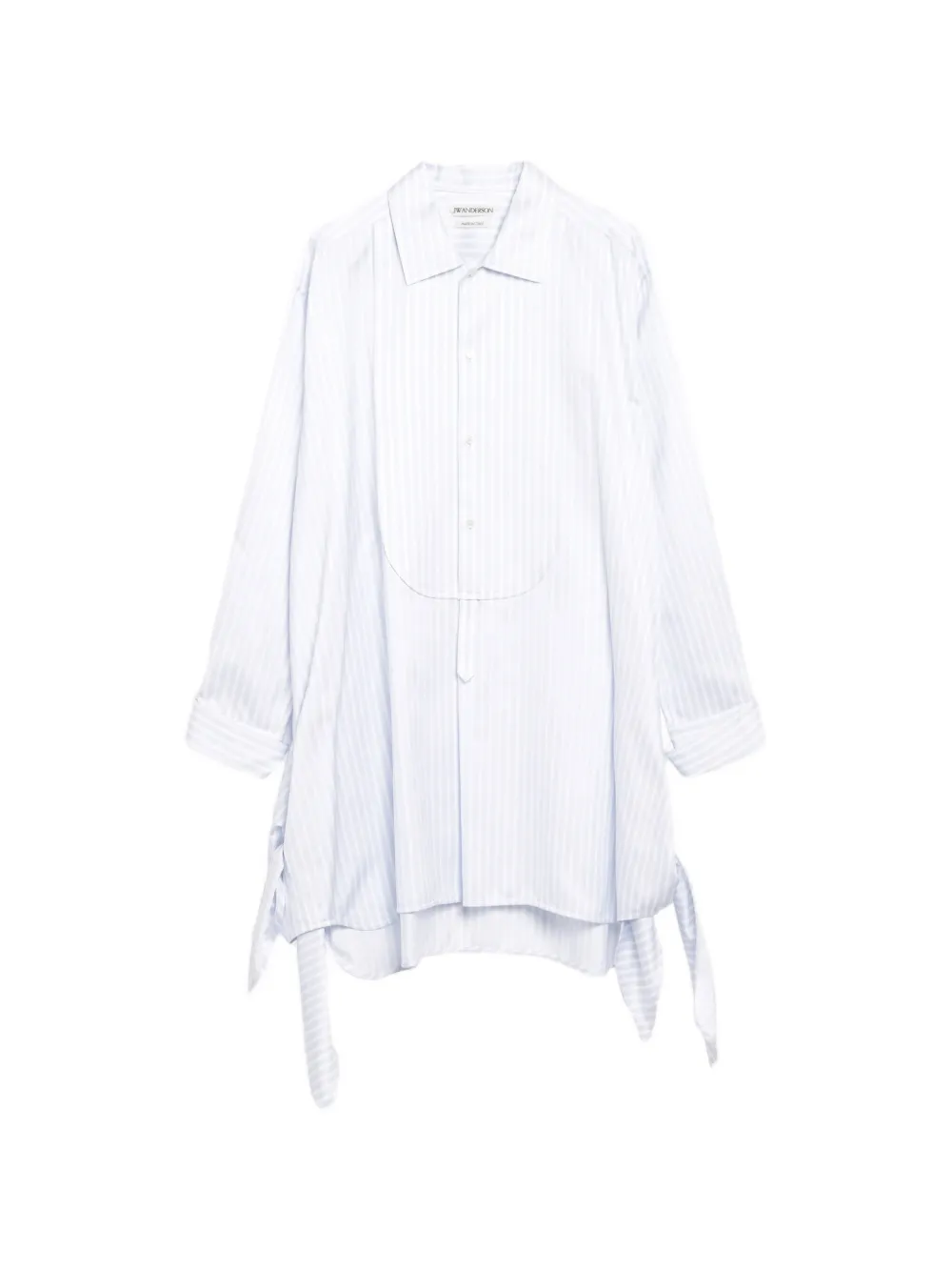 JW Anderson striped knot-detail shirt dress Wit
