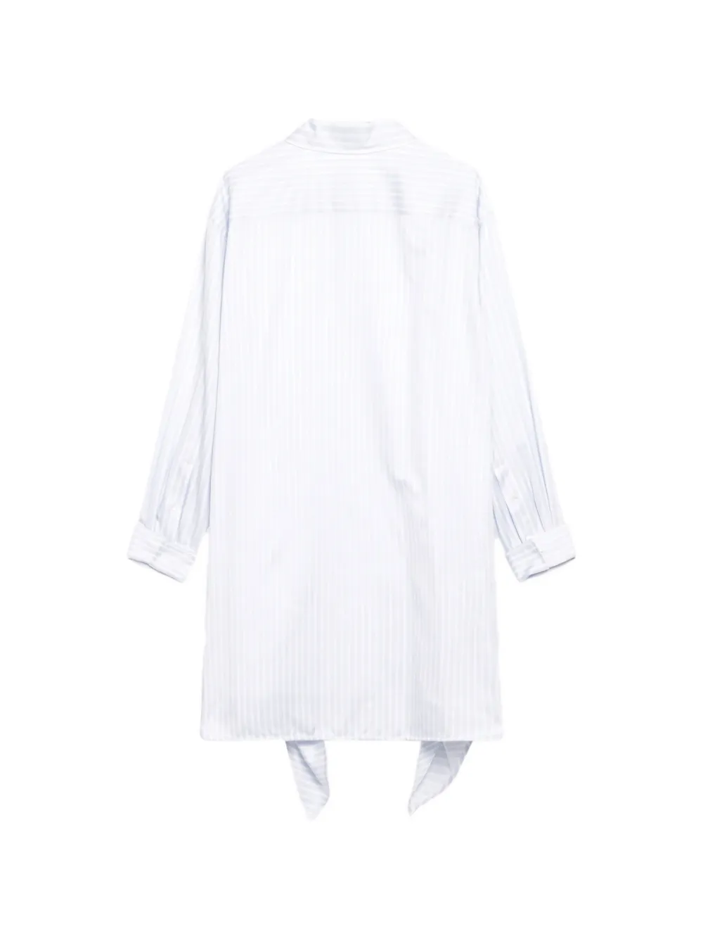 JW Anderson striped knot-detail shirt dress Wit