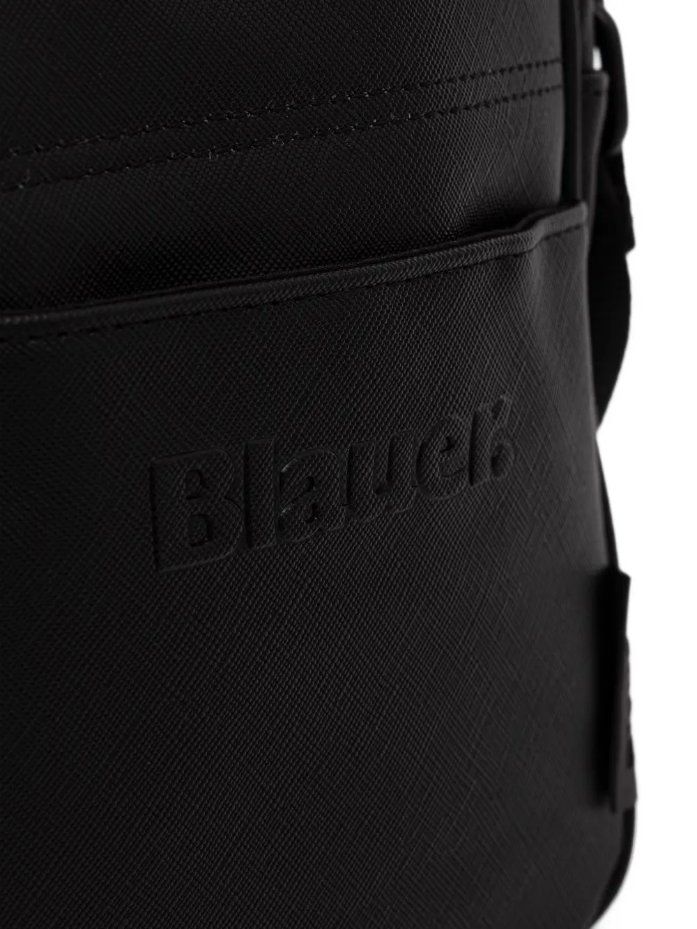 Blauer small logo-embossed messenger bag Zwart