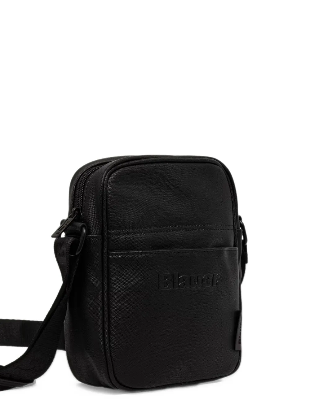 Blauer small logo-embossed messenger bag Zwart