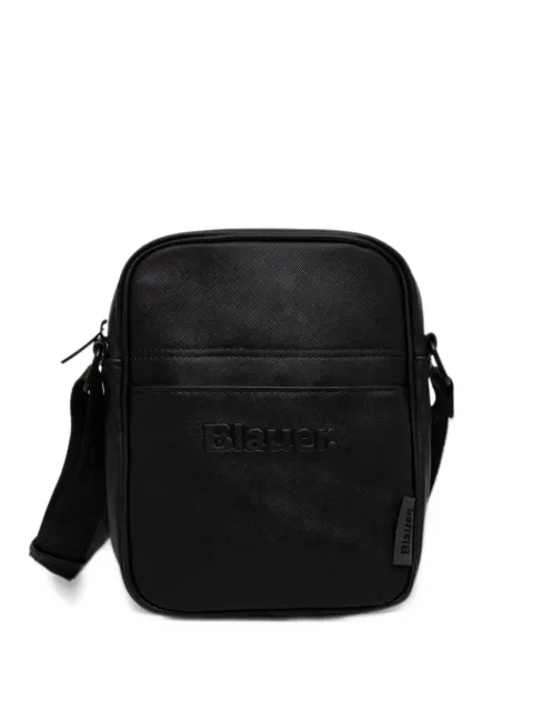 Blauer small logo-embossed messenger bag