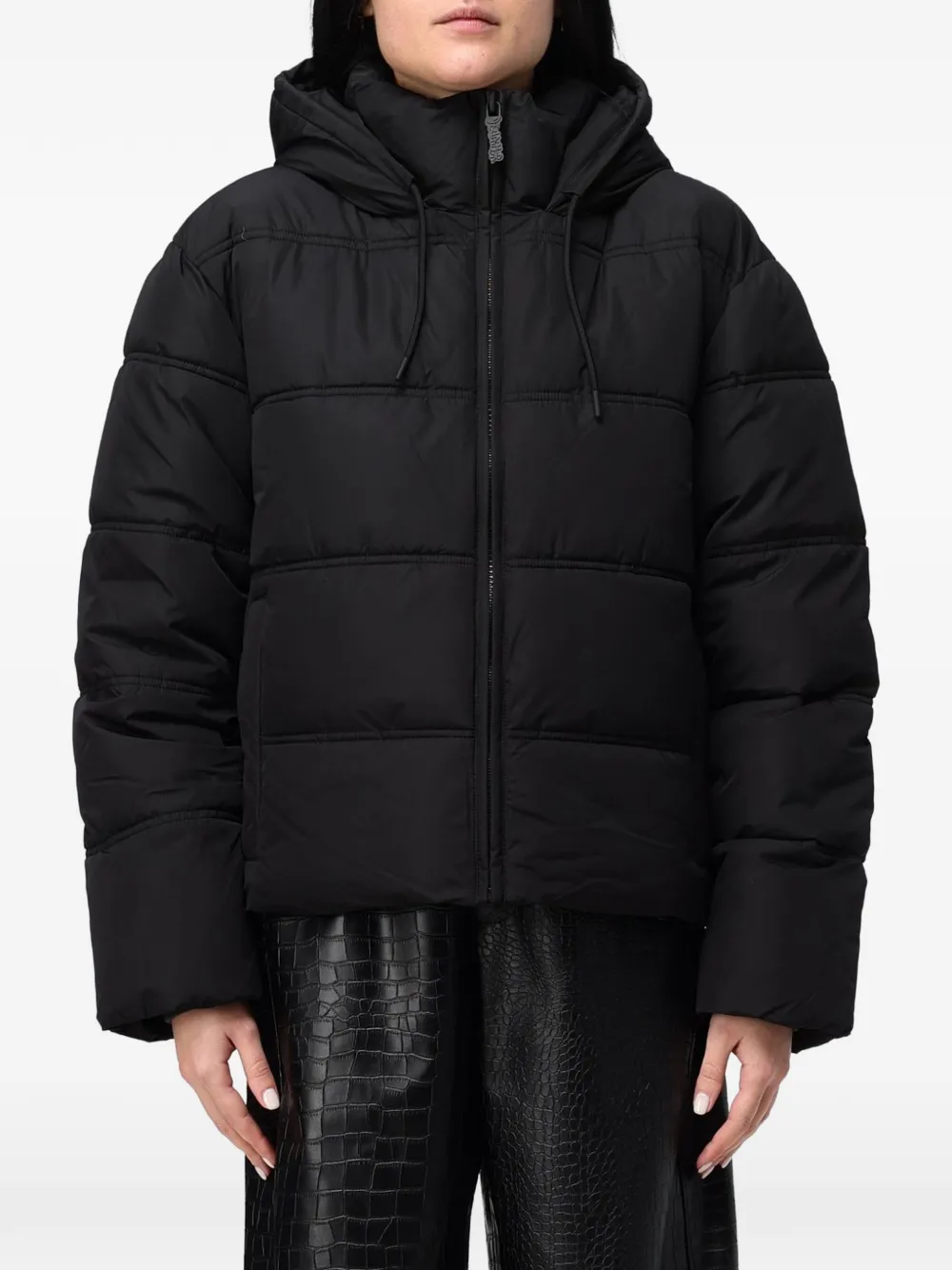 DISCLAIMER hooded quilted jacket - Noir