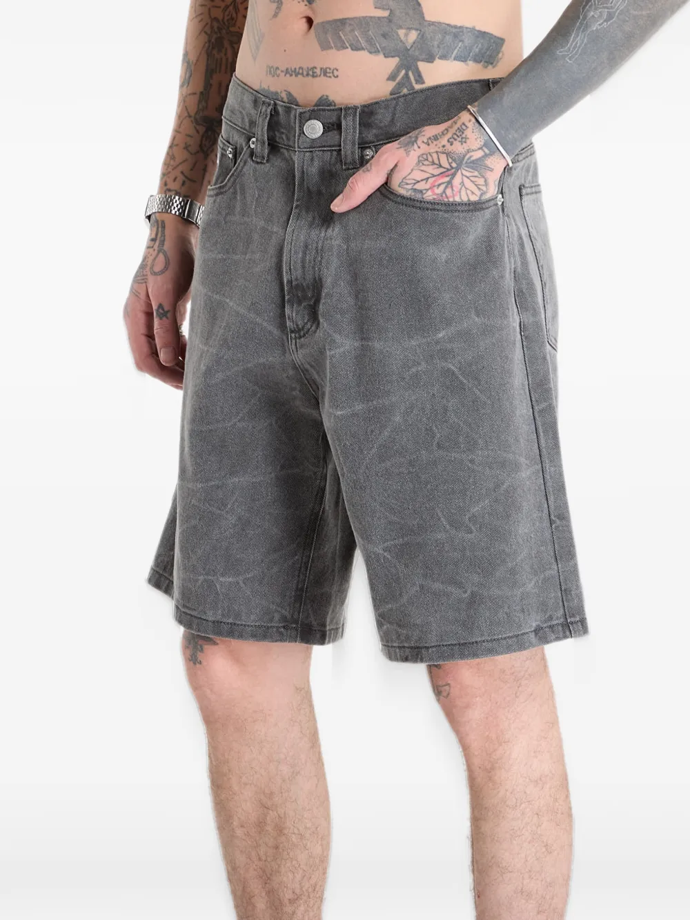 Obey Bigwig baggy shorts Grijs