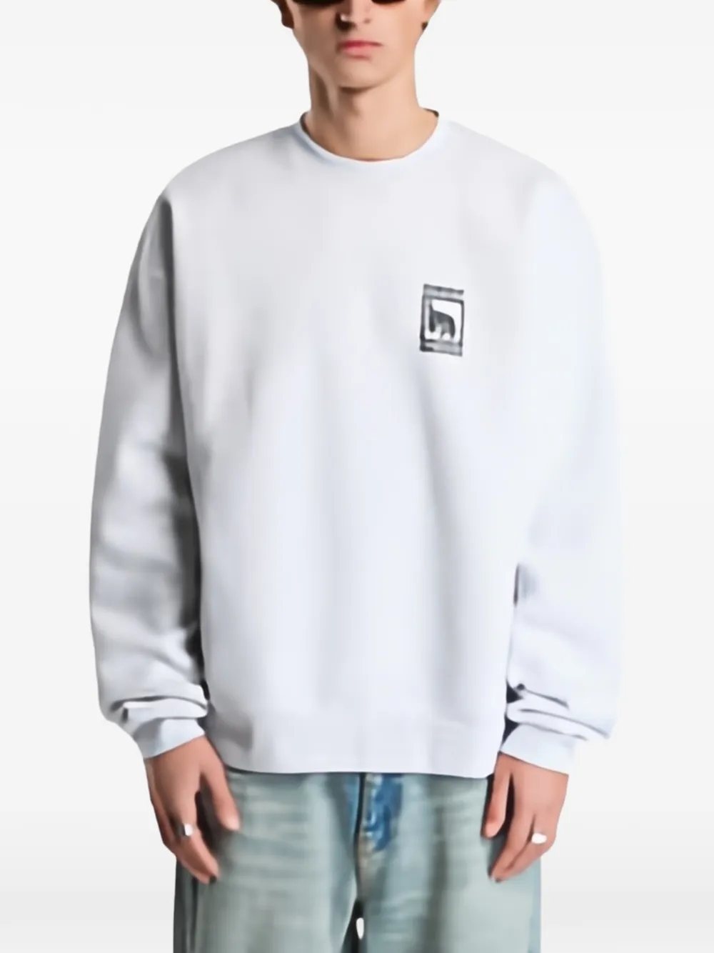Obey Records logo-print sweater - Grigio