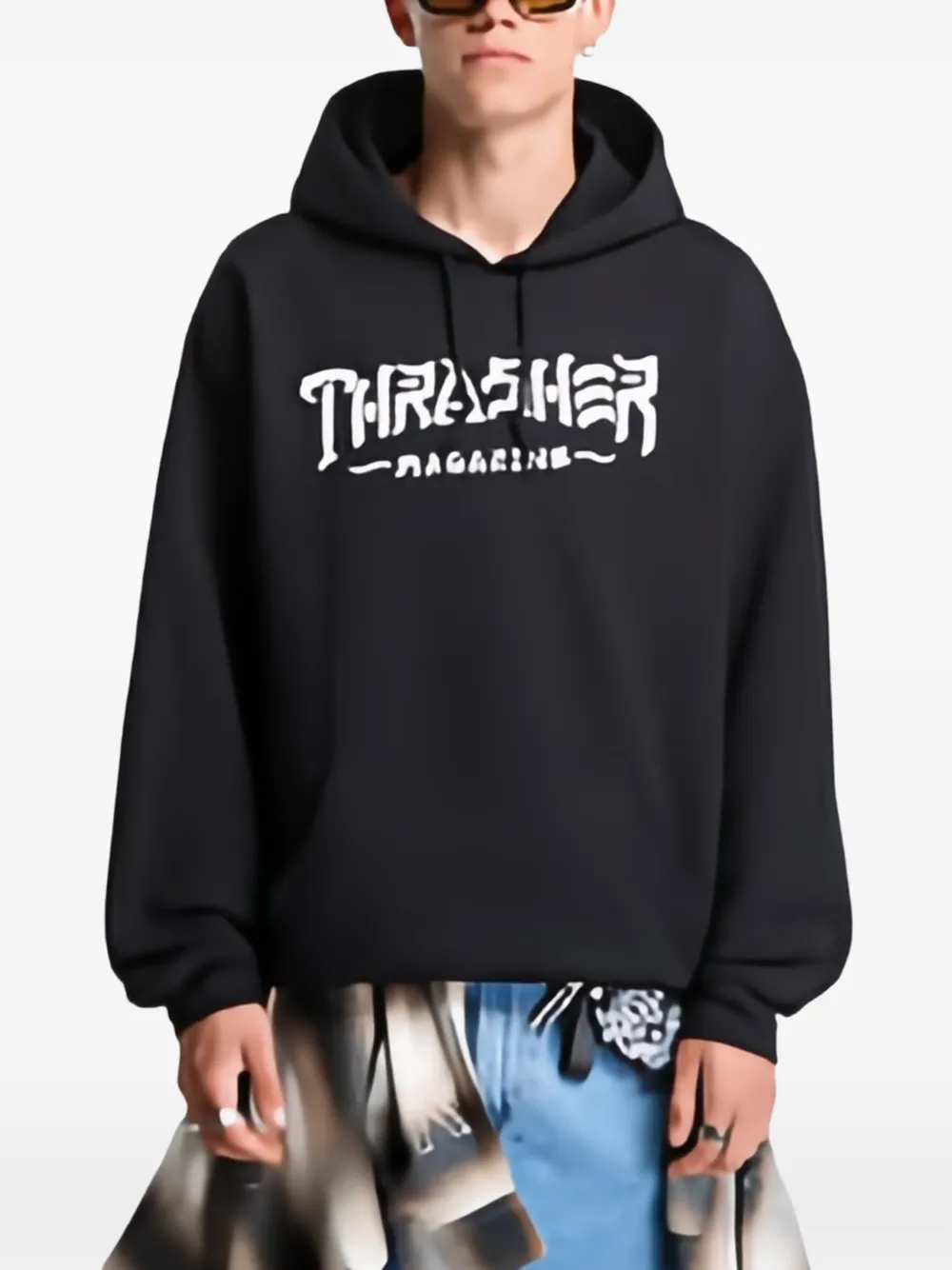 Thrasher Thrash & Destroy pouch hoodie - Nero