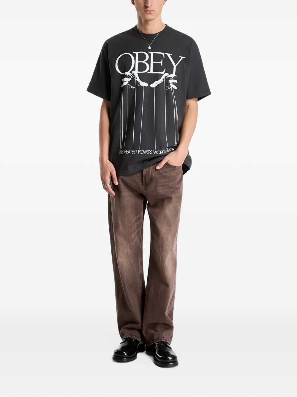 Obey Nelson straight-leg jeans - Marrone